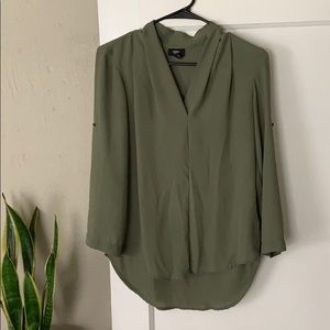 XS Mossimo sage green drapey blouse